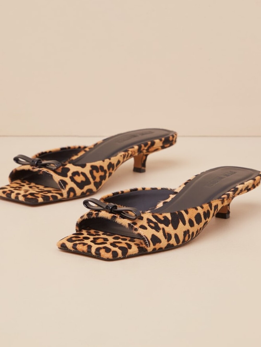 NWT Steve Madden Meme Leopard Calf Hair Mules